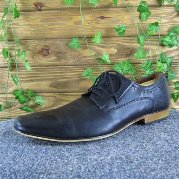 Aldo Men's‎ Derby Oxfords Black Leather Size 11 Medium Used 2025 - Picture 1 of 7